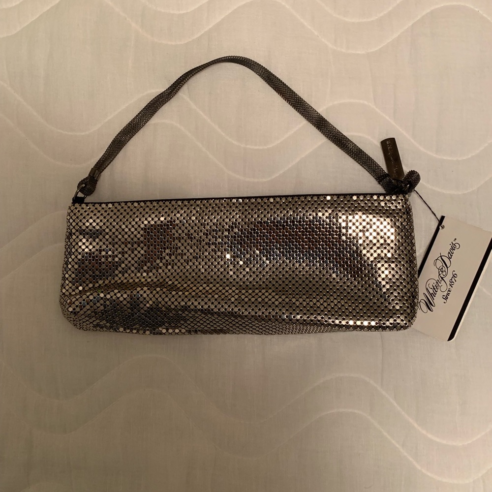 NWT, Whiting & Davis evening bag, silver mesh